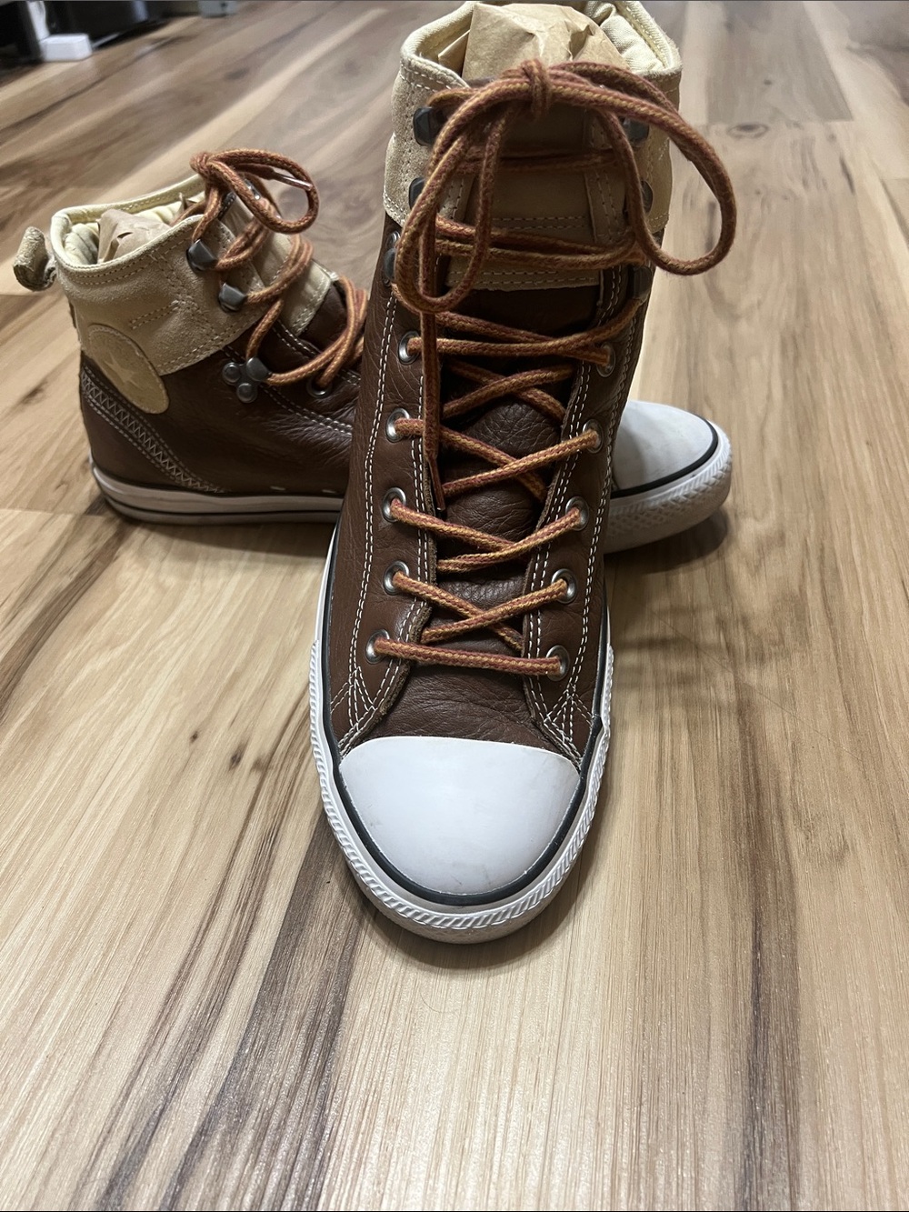 Men's Brown Leather Converse Chuck Taylor All Star Hi Hiker